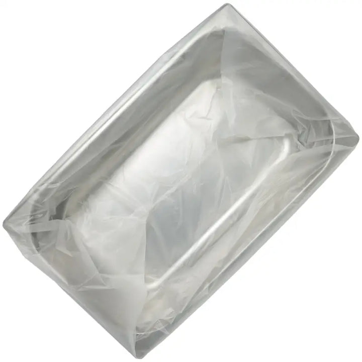 Clear rectangular ice cube featuring a cloudy interior, perfect for Gastronorm trays