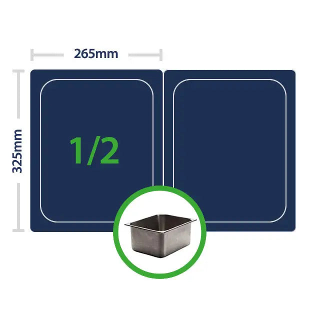 Stainless steel half-size Gastronorm tray with Easyliners for food service practicality