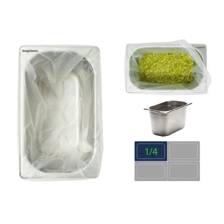 Plastic food storage container with clear lid for Gastronorm tray pot liners