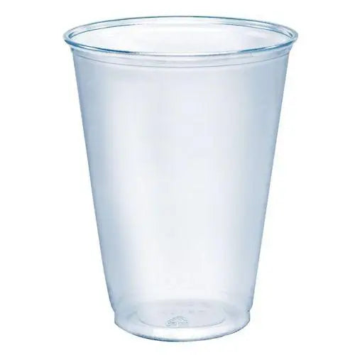 Clear plastic disposable 10oz Solo Ultra Clear Tumblers for beverages and events