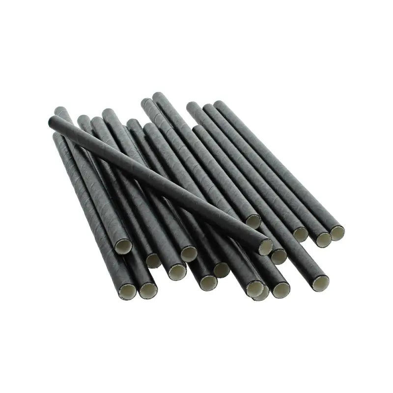 Charcoal sticks for drawing alongside Black Paper Cocktail Straws, 140mm x 6mm