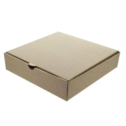 Eco-friendly 7-inch brown pizza box with closed lid for takeaway food packaging