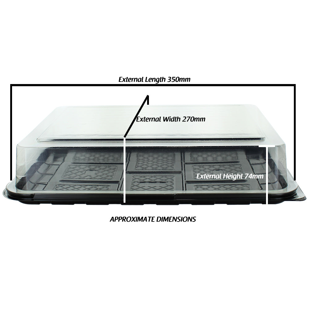 Superior Medium Sandwich Platter Base with Dome Lid