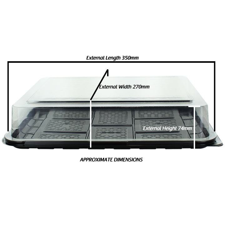 Superior Medium Sandwich Platter Base with Dome Lid