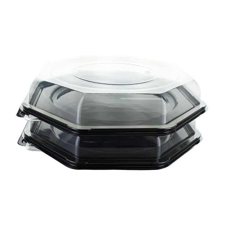 Round Octagonal Sandwich Platter Base with Lid