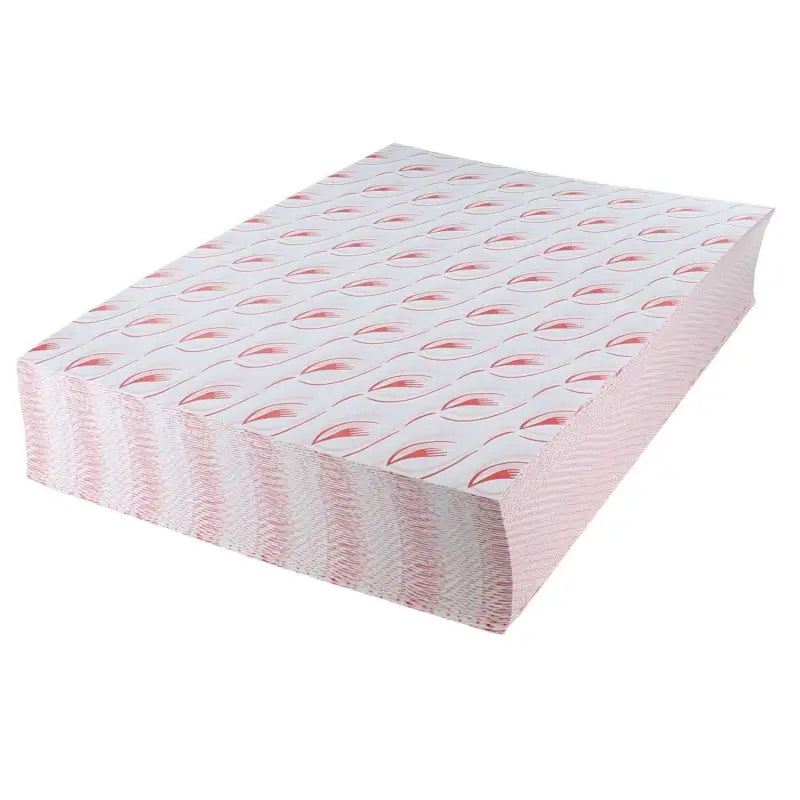 Pink patterned burger wrap greaseproof paper napkins with heart designs