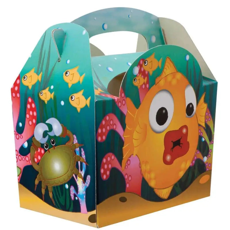 Colorful Under The Sea Meal Box with sea creature designs for children’s parties