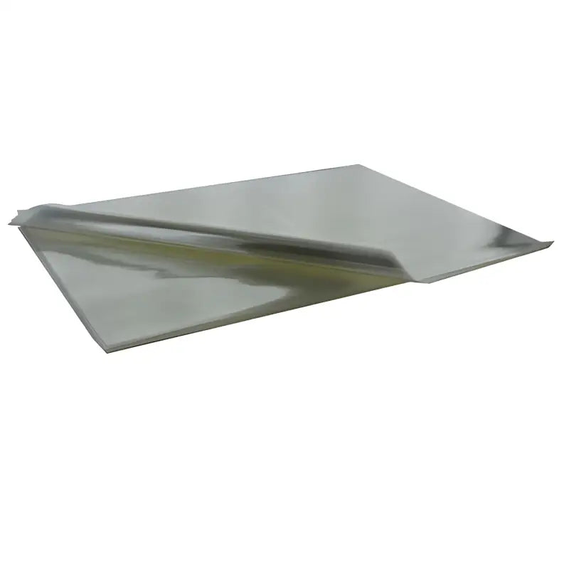 Flat metal sheet with curled edges for Clear Butchers Film UK in various sizes