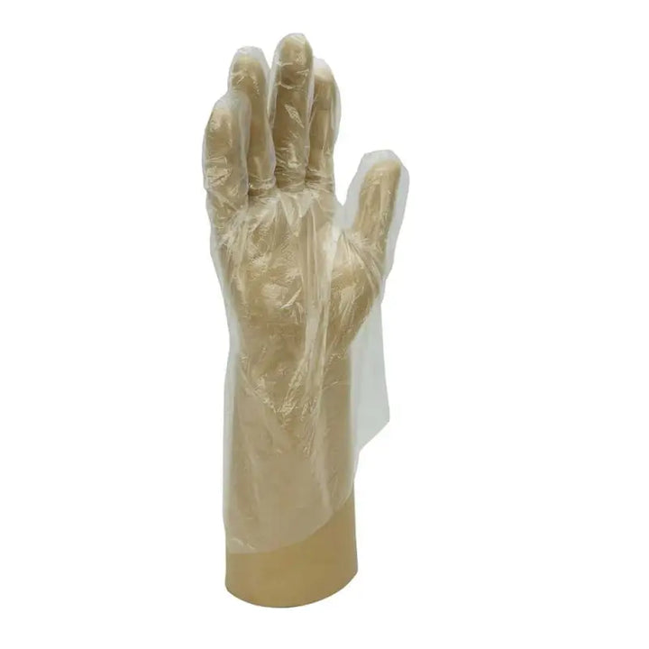 Transparent Embossed Polythene Disposable Glove for hygiene and protection