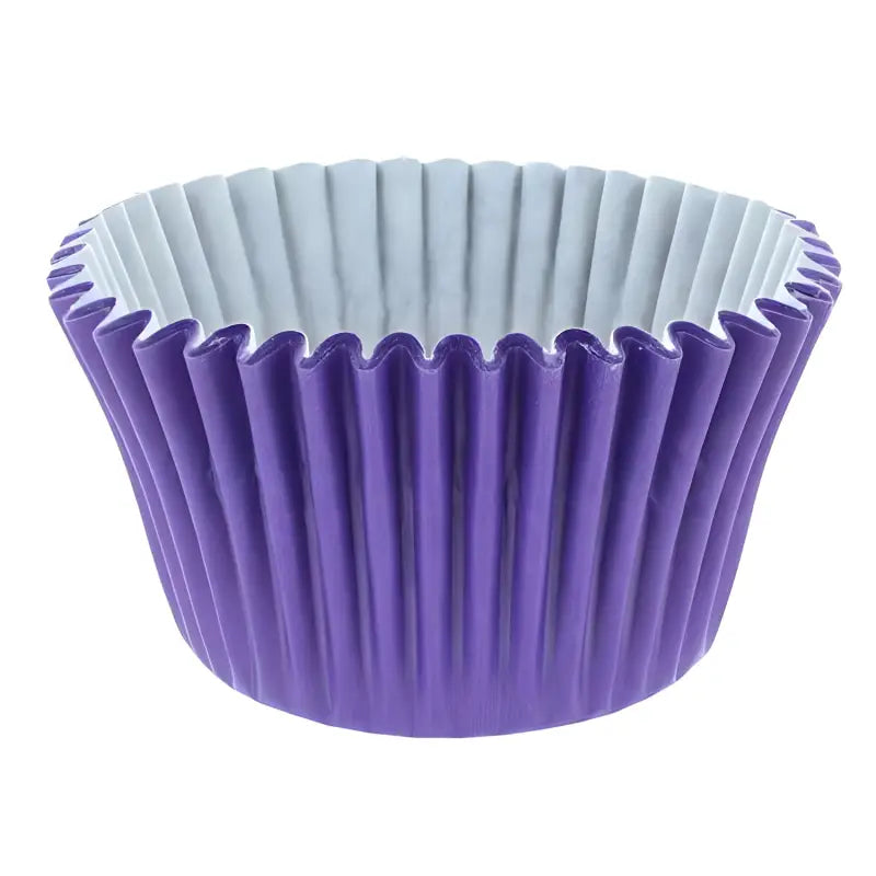 Purple cupcake cases with white pleats from Cupcake Cases UK for bakery supplies