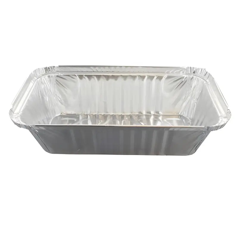 Rectangular Aluminium Foil Container with Ridged Sides, Lids Sold Separately