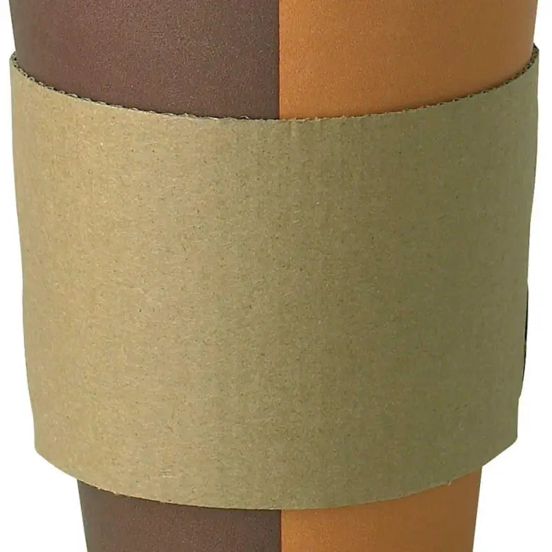 Light green cardboard hot cup sleeve for Coffee Cup Clutch - Brown