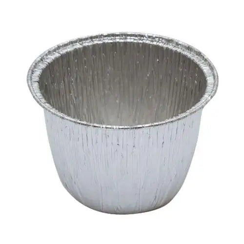 Disposable aluminum pudding basin rolled edge for baking and desserts in individual servings