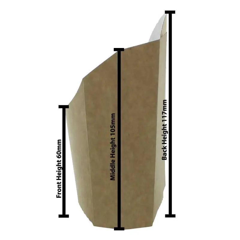 Shoulder pad measurements for Kraft Cardboard Deli Supplies Food Chip Scoop Tray