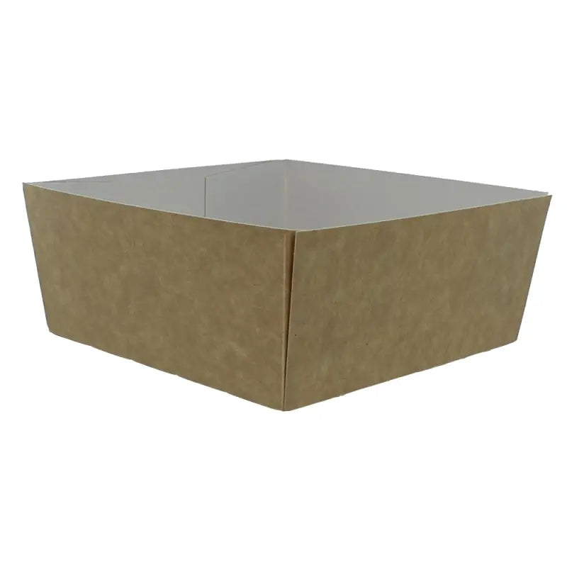 Trapezoidal Kraft cardboard food pie tray for deli supplies and take away food