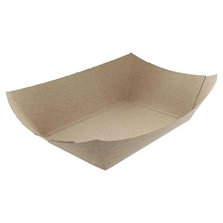 Beige Kraft Cardboard Deli Supplies Food Tray with curved edges and corners