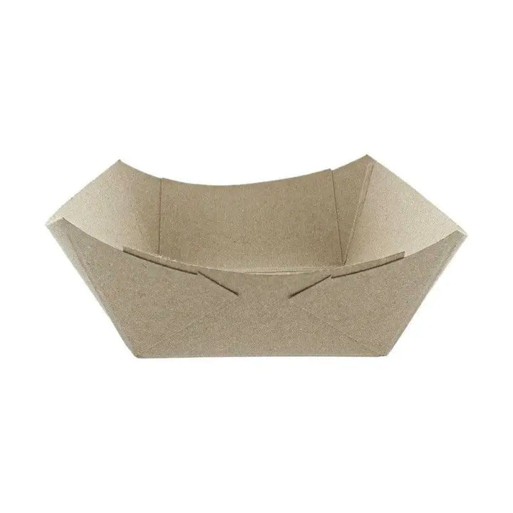 Beige Kraft Cardboard Deli Supplies food tray with angled sides and corners