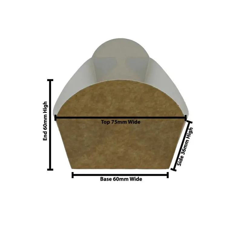 Cross-sectional diagram of curved wooden molding for Kraft Cardboard Food Baguette Tray