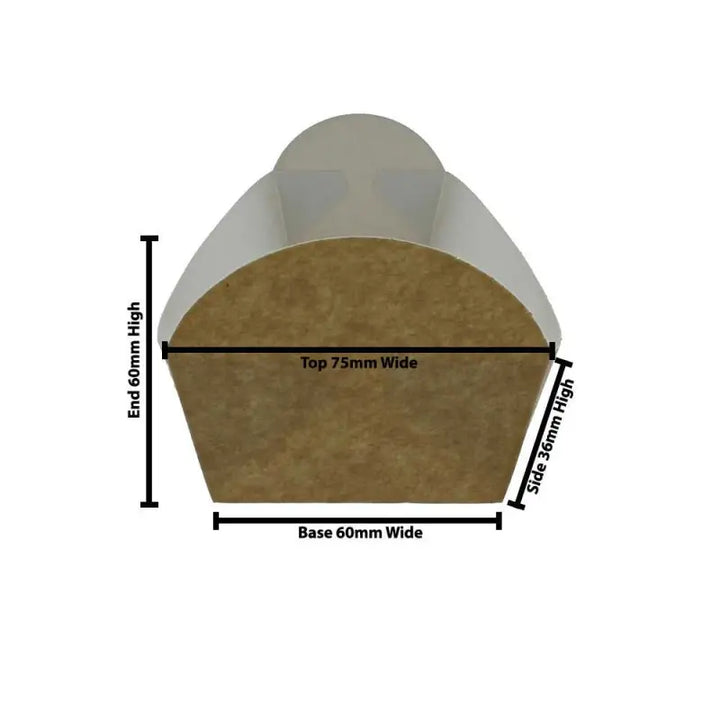 Cross-sectional diagram of curved wooden molding for Kraft Cardboard Food Baguette Tray