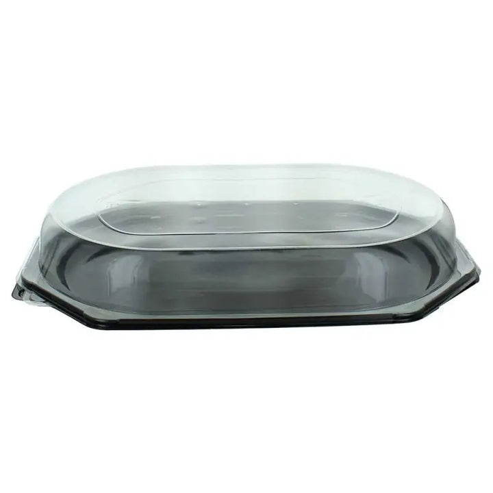 Large Octagonal Sandwich Platter Base with clear domed lid for easy serving