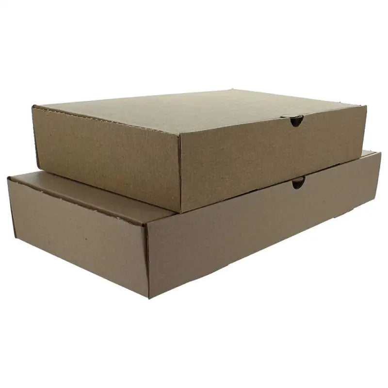 Two stacked Plain Brown Fish and Chips Boxes with pull-out drawers displaying versatility