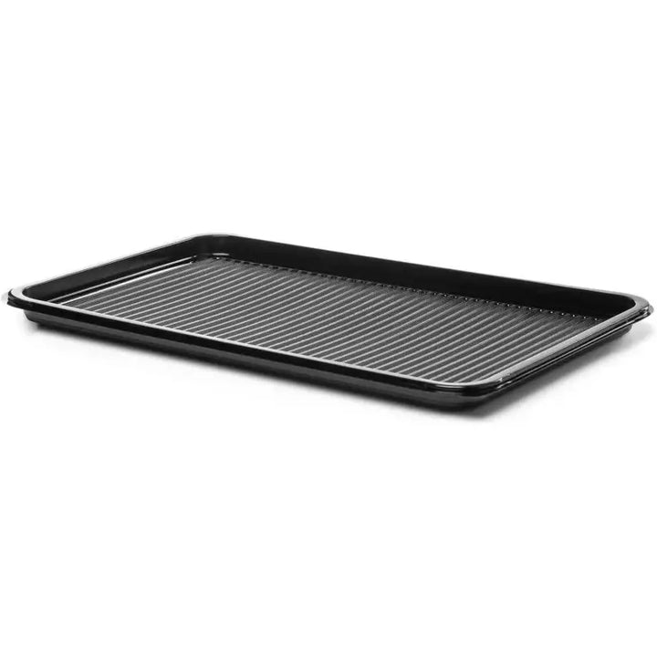 Rectangular black food grade plastic serving tray for Premium Large Sandwich Platter Base