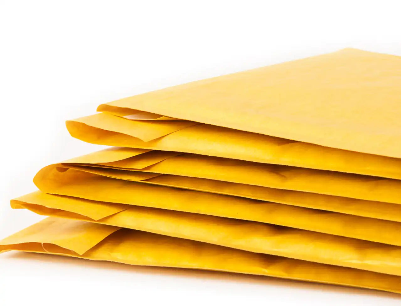 Stack of yellow manila envelopes.