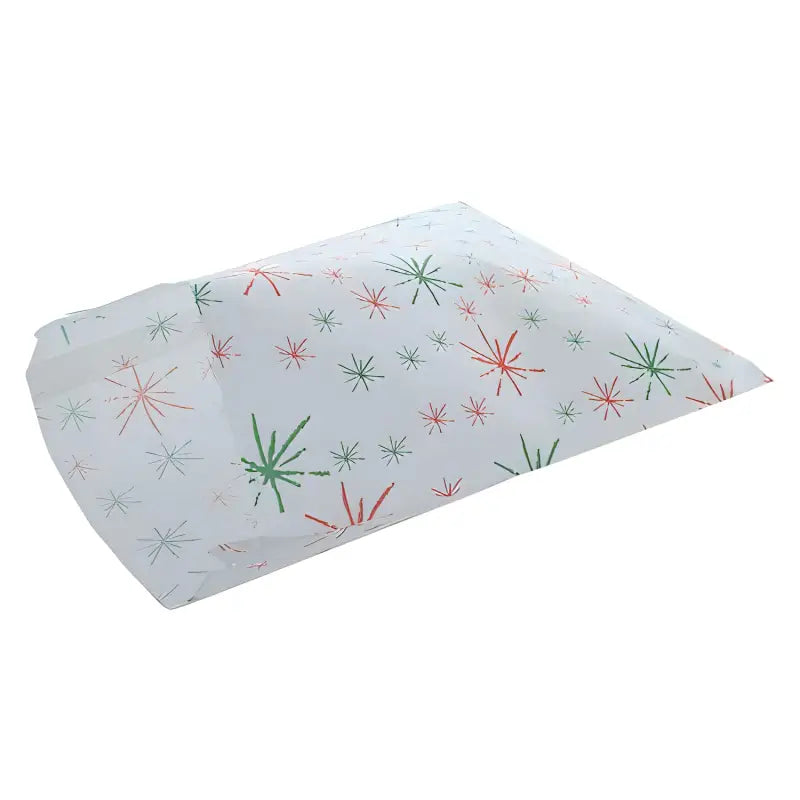 Colorful starburst pattern cushion on white background for Starburst Printed Sulphite Paper Bags