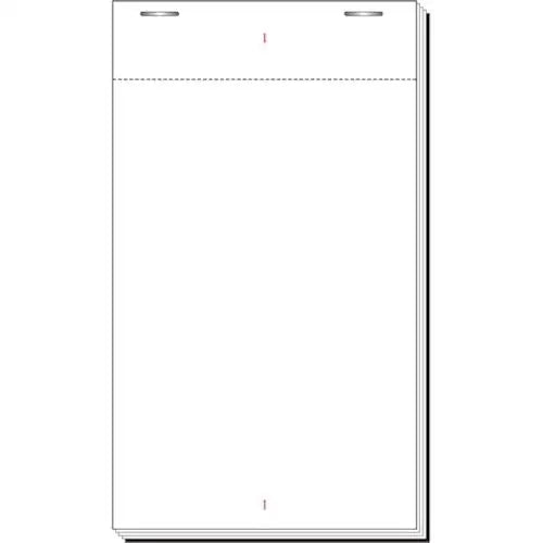 Blank white notepad with perforated edge from Style 120 Single Sheet Check Pad