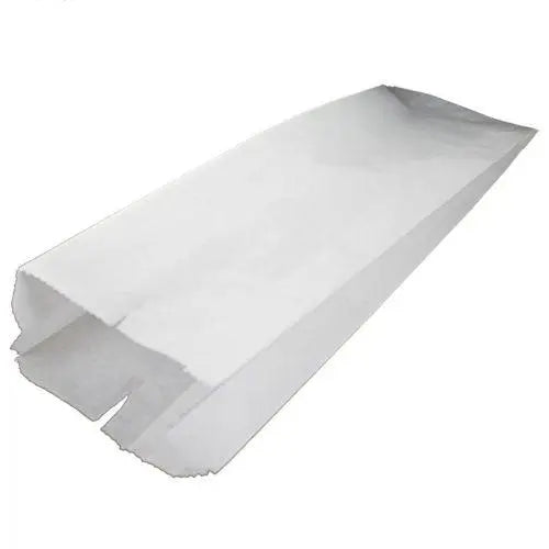 White sulphite strung flat bag with open top for versatile packaging solutions