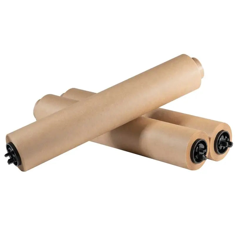 Cylindrical wooden rollers with bristled ends for Wrapmaster Compact Baking Parchment 30cm x 35m